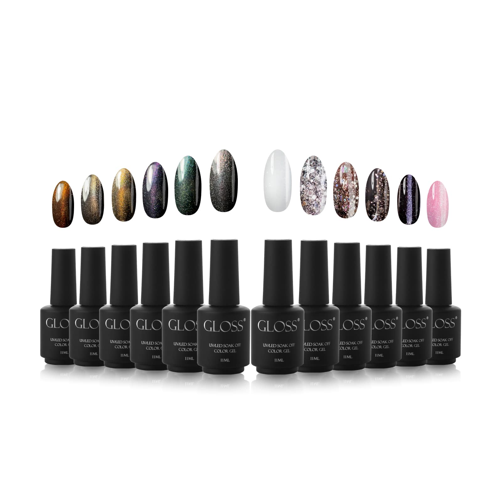 GLOSS Color gel set "Special Glow", 12 pcs (11 ml)